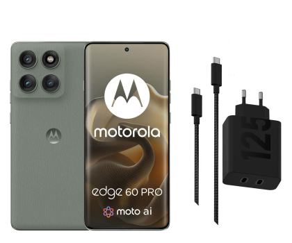 Smartfon Motorola edge 60 pro 5G 12/512GB Shadow + Ładowarka 125W